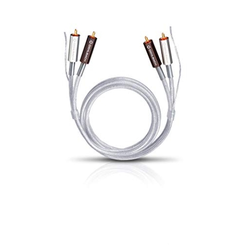 Oehlbach Silver Express Plus 150 - Erstklassiges Stereo Phono Cinch-Kabel Set für Plattenspieler & Verstärker - SPOFC & 2-Fach Schirmung - 1,50 m - Silber