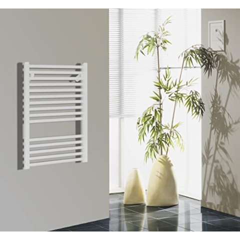 BADHEIZKÖRPER weiß Design Berlin 1 69x50 cm 387 Watt SZAGATO Heizkörper Bad Seitenanschluss Handtuchhalter vertikal Handtuchwärmer Handtuchtrockner Heizung Badezimmer Rohrheizkörper Radiator