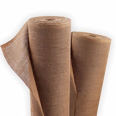 Aquagart 35m x 1m Jutegewebe 305g/m² Jutematte Gartenjute Jute Stoff für Dekoration Haus und Garten Sackleinen Juteband für Pflanzen Winterschutz natürliches Gewebe Wurzelschutz