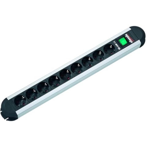 Bachmann 330.072 Primo Tischsteckdosenleiste 9x Schuko mit Schalter