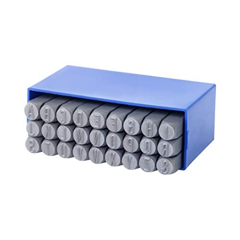 GRAVUREM-SR Standard-rund Schlagbuchstaben, Schlagstempel, Prägestempel, Einschlagbuchstaben - Buchstaben A-Z,& / 8mm