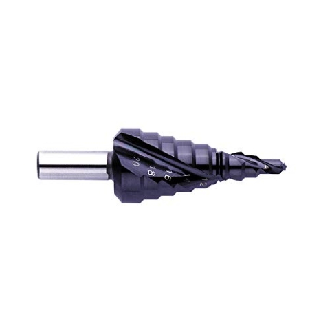 Exact 07003 Stufenbohrer Ø 6-30mm, Spiralnute, HSS, ROTASTOP