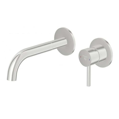 Steinberg Serie 100 Waschtischarmatur, Fertigmontageset, Unterputz, Steintec-Box, Ausladung: 195mm, 10018143, Farbe: Brushed Nickel