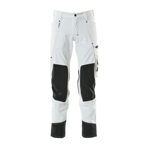 Mascot Hose mit Knietaschen, Stretchstoff Hose Größe 82C48, weiss 17179-311-06-82c48