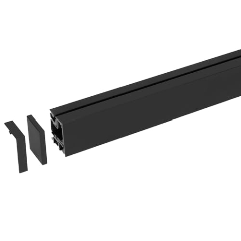Linero Mosaiq Relingsystem Länge 600 x 32,9 x 41,5 mm schwarz Küchenreling von Sotech