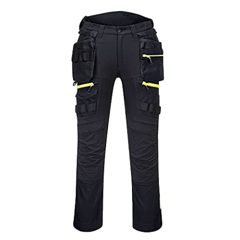 Portwest DX4 Bundhose mit abnehmbaren Holstertaschen, Größe: 33, Farbe: Schwarz, DX440BKR33
