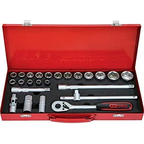 KS Tools 917.4024 1/2 Steckschlüssel-Satz, 24-tlg. 6-kant 4042146237205 Matt Satiniert