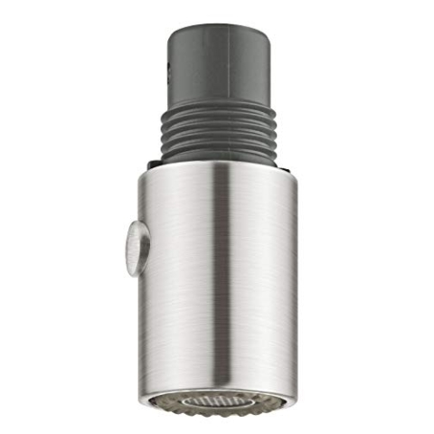 GROHE Spülbrause (Umstellung: Mousseur/SpeedClean Brausestrahl, automatische Rückstellung auf Mousseur, SpeedClean Antikalk-System, Herstellergarantie: 5 Jahre.), Supersteel, 46857DC0