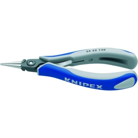 KNIPEX Präzisions-Elektronik-Greifzange mit Mehrkomponenten-Hüllen brüniert 130 mm 34 32 130