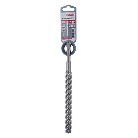 Bosch Professional Hammerbohrer SDS plus-7X (für Beton und Mauerwerk, 18 x 200 x 250 mm, Zubehör Bohrhammer)