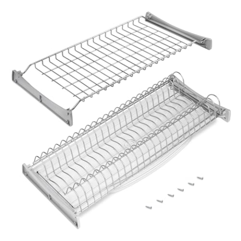 Emuca - Abtropfgestell Suprastar für hohe Module, 600mm, Grau metallic, Stahl