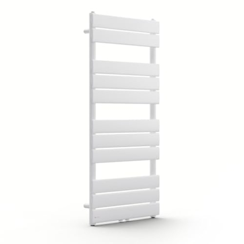 Blumfeldt Badheizkörper, Design Heizkörper Flach, Sparsamer Flachheizkörper Vertikal, 509 Watt Warmwasser Wandheizkörper für Badezimmer & Wohnzimmer, Leiser Vertikal Heizkörper mit Thermostat