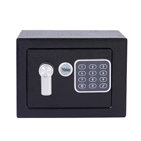 Yale Coffre-fort Électronique - Compact 3.8L - Serrure 100 000 combinaisons, verrou électronique code 3 à 8 chiffres - dimensions 170x230x170mm YSV/170/DB2
