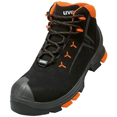 Uvex 2 Arbeitsstiefel - Sicherheitsstiefel S3 SRC ESD - Orange-Schwarz, Größe:42
