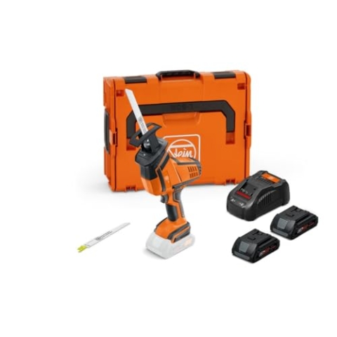 Fein Akku-Säbelsäge ASAS 18-21 K AS Set (2x Akku 18V, 4 Ah + Ladegerät, schneller Sägeblatt wechsel, mit LED-Arbeitsleuchte, Säge) 71330162000