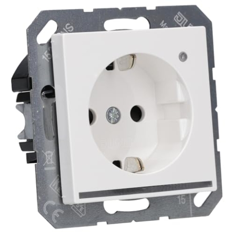 JUNG SCHUKO-Steckdose mit LED-Licht A1520-OWWLNW