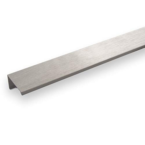 SOTECH 5er Set Alu Möbelgriff SEARL 680 mm Edelstahloptik Griff-Profilleiste Schubladengriff Küchengriff