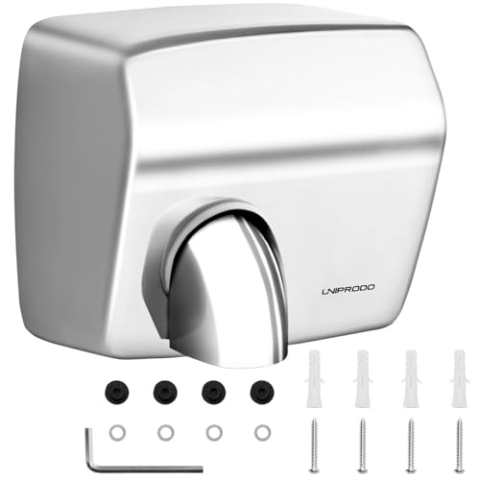 Uniprodo UNI_DRYER_01 Händetrockner elektrisch 2.300 W 360° Luftdüse