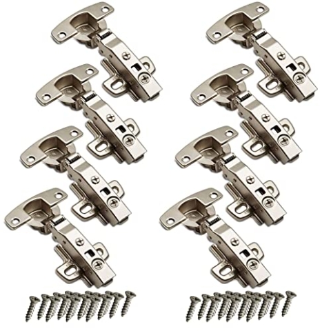 SOTECH 8 Stück Hettich Sensys Topfband 8645i TH52 Öffnungswinkel 110 Grad Eckanschlag Scharnier Höhe (Distanz): 1,5 mm mit Soft Close Automatikscharnier inkl M4x16mm Schrauben mit Dämpfer