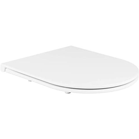 Saqu Sky 2.0 Slim WC-Sitz Weiß - Toilettendeckel mit Absenkautomatik, Klodeckel Toilettensitz
