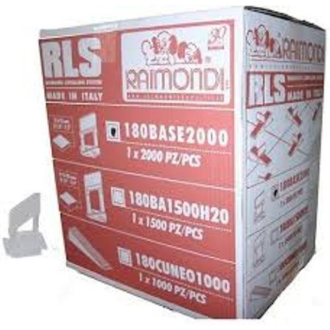 Raimondi 2000 Stück Box mit 1,5 mm breiten Basisclips für Nivelliersystem.