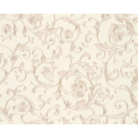 VERSACE WALLPAPER Vliestapete Butterfly Barocco Luxustapete mit Ornamenten barock 10,05 m x 0,70 m beige creme metallic Made in Germany 343263 34326-3