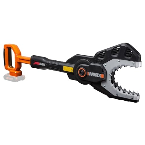WORX Jawsaw WG329E.9 Kettensäge 20V - für sicheres Sägen von Ästen - auf dem Boden oder hoch gelegen – Astsäge mit umschlossener Kette, Stahlzähnen & Kettenschutz – Ohne Akku & Ladegerät