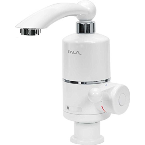 YATO FALA Wasserhahn mit Durchlauferhitzer 3 KW 220 Volt zur Waschtischmontage 360° drehbar elektrische Armatur für Badezimmer, Waschraum, Küche, Campingplatz
