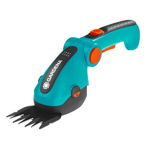 Gardena Akku-Grasschere ComfortCut Li: Rasenkantenschere mit 8 cm Schnittbreite, Komforthandgriff, Messerwechsel ohne Werkzeug (9856-20)