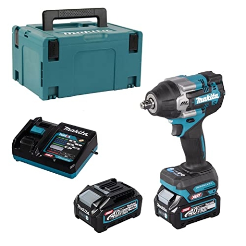 Makita TW007GM201 Akku-Schlagschrauber 40V max. / 4,0 Ah, 2 Akkus + Ladegerät im MAKPAC, Petrol