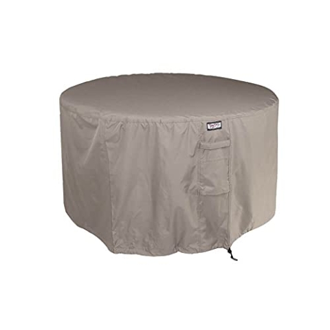 Raffles Covers Schutzhülle für runden Tisch Ø 110 cm | Atmungsaktiv | Wasserdicht | UV - beständig | Doppelt genähte, PU-versiegelte Naht | Elastischer Kordelzug |