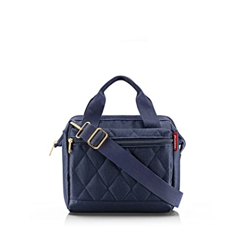 reisenthel allrounder cross rhombus midnight gold – Kleine Crossbody Bag mit abnehmbarem und verstellbarem Schultergurt – Aus wasserabweisendem Material