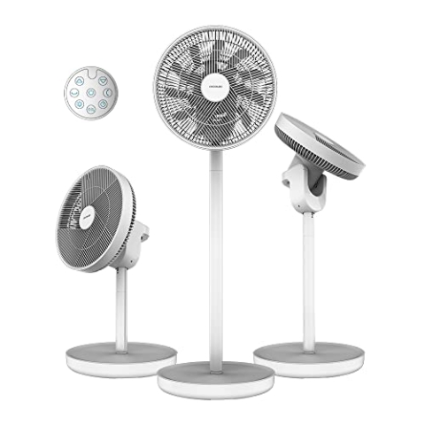 Cecotec Batterie-Ventilator EnergySilence 2600 Sunflower Portable. 3 in 1, 22 W, BLDC-Motor, Durchmesser 13", 2600 mAh Batterie, LED-Bildschirm, Fernbedienung, Touch-Steuerung und Oszillation