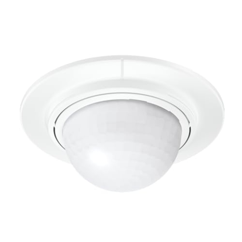 Steinel Bewegungsmelder is 2360 DE ECO Weiß, max. 8 m Reichweite, 360° Präsenzmelder für max. 350 W LED, Unterputz-Deckensensor für Außen und Innen