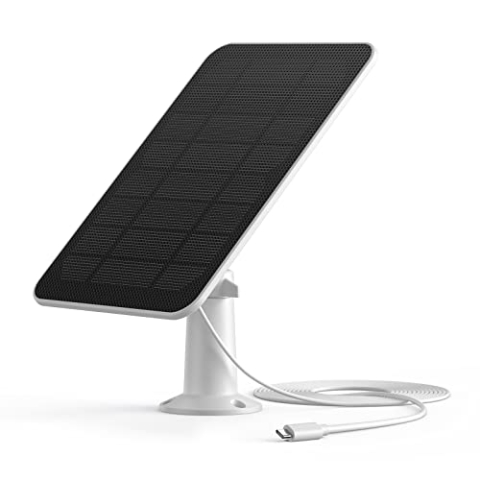 SwitchBot Solar Panel Only for Outdoor Spotlight Camera, 5W Solar Panel for Rechargeable Security Camera, Waterproof, 360° Adjustable, Continuous Power Supply