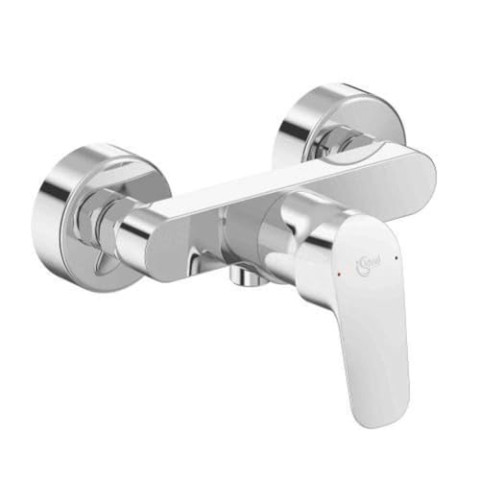 Ideal Standard B1720AA Brausearmatur CERAFLEX | Einhebel-Armatur für Aufputz Montage mit verdeckten S-Anschlüssen und Hebel aus Metall | Oberfläche: Chrom, Ausladung 140 mm, DN 15, 14