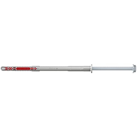 fischer DuoXpand 10 x 230 FUS, hochwertiger Universaldübel mit Sechskantschraube & angeformter U-Scheibe (50 Stk.), Dübel für starken Halt, ideal für poröse Baustoffe & randnahe Verankerungen