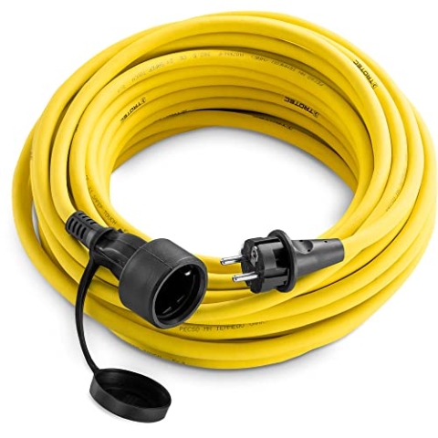 TROTEC Profi-Verlngerungskabel, 20 m, 3x2,5 mm, Typ F, Gelb, 230 V, 16 A, IP44, fr Gerte bis 3.7 kW