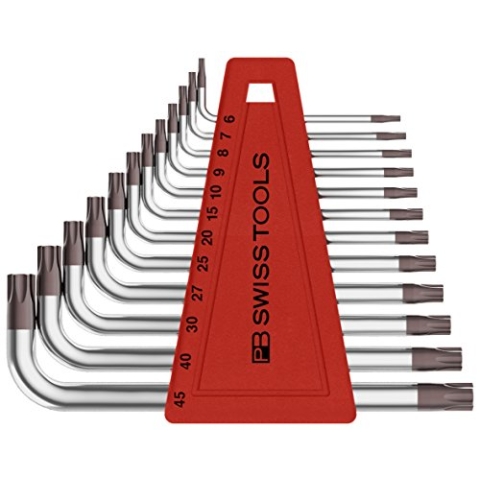 PB Swiss Tools Winkelschraubendreher- Satz im Kunststoffhalter 12-teilig T6-T45