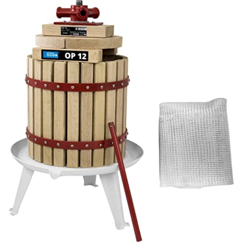 Güde 30003 Obstpresse OP 12 (Saftpresse und Beerenpresse, mechanische Presse inklusive Pressnetz 12 Liter)