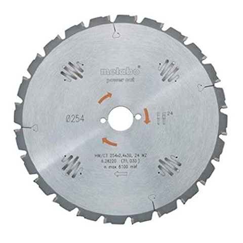 Metabo Kreissägeblatt HW/CT 250 x 30, 24 WZ 25 Grad, 628012000