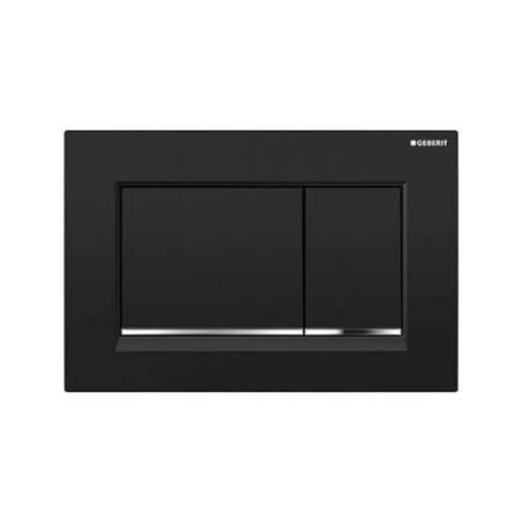 Geberit Sigma 30 Betätigungsplatte, 1 Stück, schwarz/hochglanz-verchromt, 115.883.KM.1