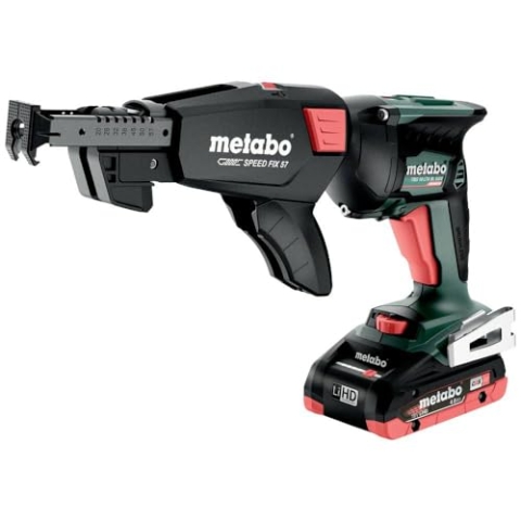 metabo Akku-Trockenbauschrauber TBS 18 LTX BL 5000-18 V, 5000 /min Drehzahl, 6 Nm - Autostart, Brushless Motor, ergonomisch, leicht, präzise - Inkl. 2 x Akkupack 4.0 Ah, Ladegerät und metaBOX