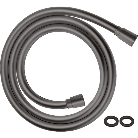hansgrohe Isiflex - universal Duschschlauch 1,25m, mit Verdrehschutz, flexibler Brauseschlauch mit Knickschutz, inkl. Dichtungsringe, Brushed Black Chrome
