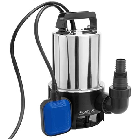 MONZANA® Wasserpumpe 11.500l/h 650 W Multiadapter Entwässerung Tauchpumpe Gartenpumpe Klarwasserpumpe Schmutzwasserpumpe