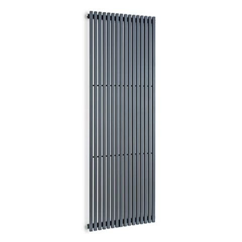 Blumfeldt Badheizkörper, Design Heizkörper Flach, Sparsamer Flachheizkörper Vertikal, Wand-Röhrenheizungen, 1425W Vertikal Heizkörper mit Thermostat, Wandheizkörper für Badezimmer & Wohnzimmer