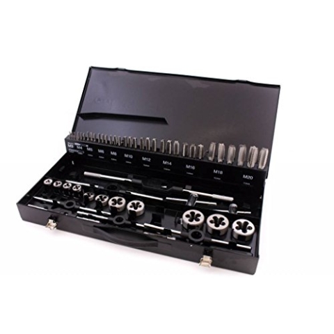 Yato TAPS AND DIES SET 56PCS, Gewindebohrerset, Schwarz, Legierter Stahl