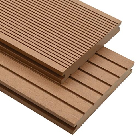 vidaXL WPC Terrassendielen Massiv 16m² 2,2m 20mm Teak Komplettbausatz Diele