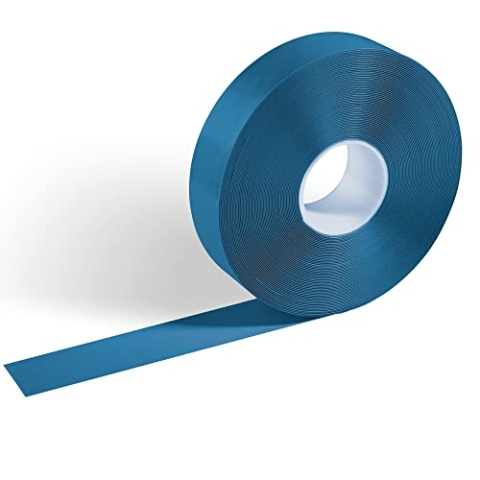 Durable Bodenmarkierungsband Duraline Strong, abriebfest und rutschhemmend, 50 mm x 1,2 mm x 30 m (B x H x L), RAL 5005 Signalblau, 172506