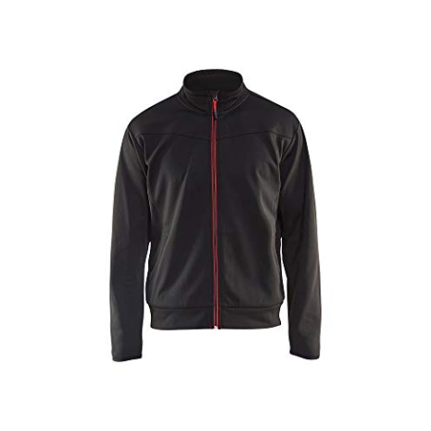 Blaklader 33622526 SWEATSHIRT MIT VOLLEM REIßVERSCHLUSS, schwarz/rot, grootte L